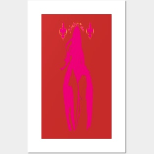 Pink Crawfish Art Posters and Art